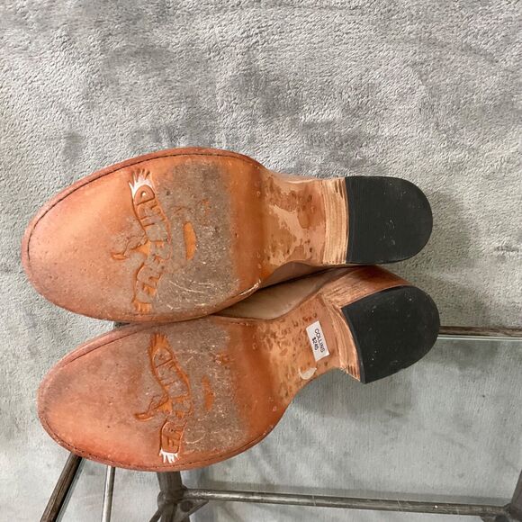 Freebird by Steven Open Back Collins Clog Tan Leather Brn. tan Snake size 6 - Picture 10 of 13